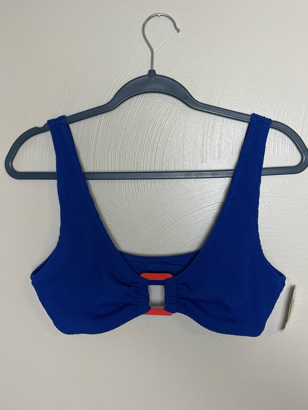 Aerie Blue Scoop Bikini Top Size Large New With Tags